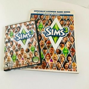 The Sims 3, Game PC WIN MAC, plus Sims 3 Strategy Guide book with poster